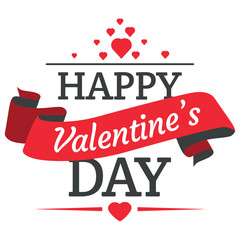 Simple happy valentines Day celebration design