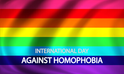 Homophobia Against International Day flag, vector art illustration.