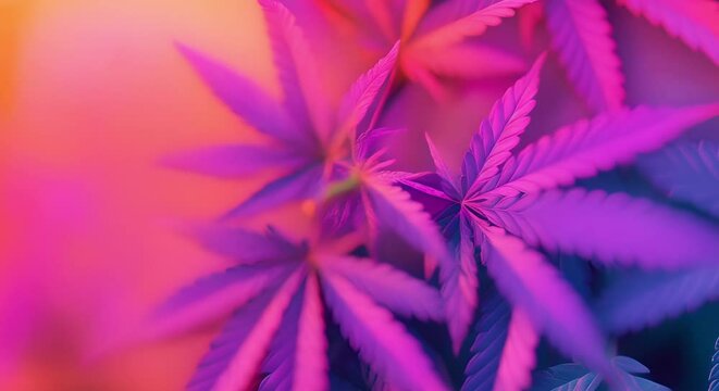 Spectrum of Psychedelic Neon Cannabis Leaves. Concept Psychedelic Photography, Neon Colors, Cannabis Leaves, Trippy Art, Visual Spectrum