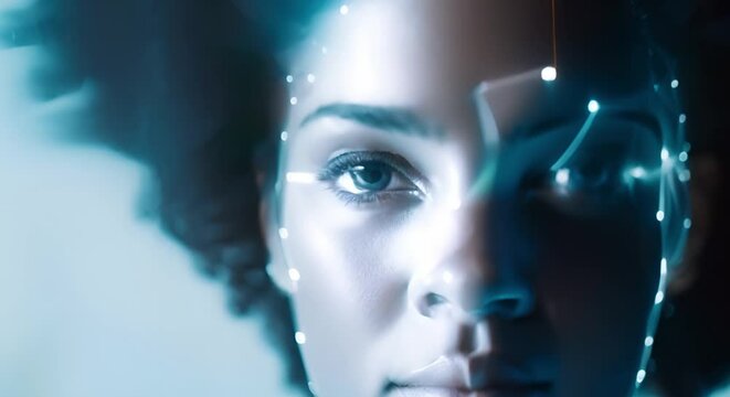 AI Program Manipulates Video Faces to Detect, Recognize, and Swap Identities, Creating Fake Images. Concept AI, Video Faces, Manipulation, Identity Swap, Fake Images