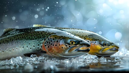 Stunning Image of Omega- Rich Salmon and Trout. Concept Food Photography, Seafood, Omega-Rich, Salmon, Trout
