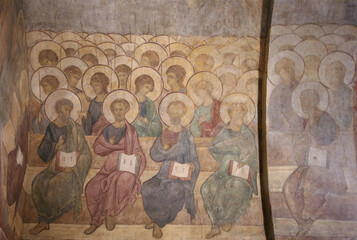 Vladimir Russia -The fresco of the Last Judgment by Andrey Rublev in the Assumption Cathedral