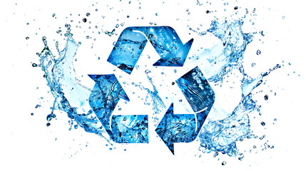 recycling water sign, AI generated
