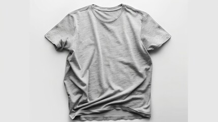 Blank mockup of a heather grey Tshirt with a subtle ombr??A(C) effect