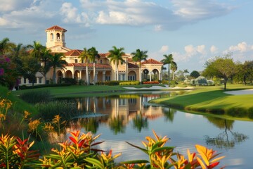 Obraz premium Luxury Golf Community Living in Springs: A High-End Real Estate Destination