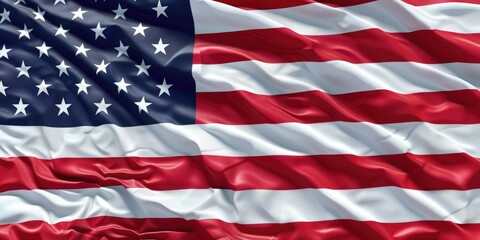 Obraz premium State Flag Flying in the Wind Alongside the Flag - Patriotic Display of State