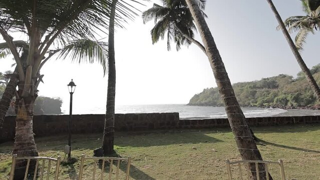 indian wedding decor on beach in goa 