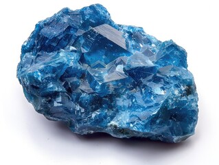 Obraz premium Natural Blue Apatite Crystal: Raw Stone Mineral for Crystal Healing and Jewelry Making