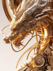 Gold iron dragon