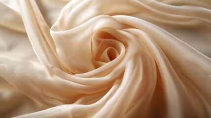 Obraz premium Light Beige Raw Acetate Fabric. Elegant Viscose Blend for Dress Making and Home Textiles. Natural