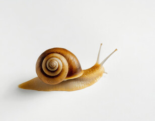 snail on white background