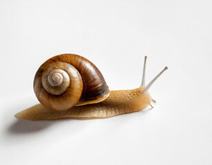 snail on white background