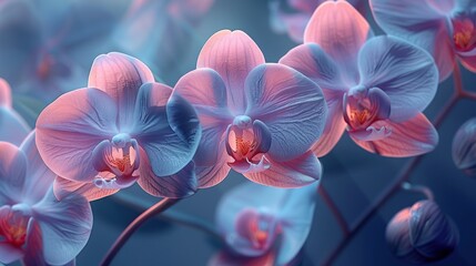 purple orchid flowers nature background