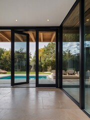 Contemporary Portal, Home Entrance Transformed by Grand Glass Sliding Doors