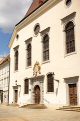 City Hall in the Old Town of Bratislava, Slovakia. Concept of travel, tourism and vacation