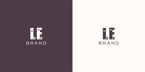 LE letters vector logo design