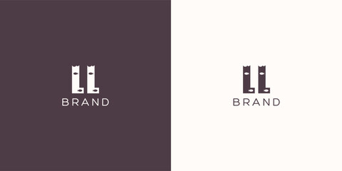LL letters vector logo design