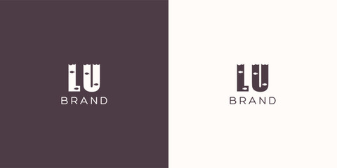 LU letters vector logo design