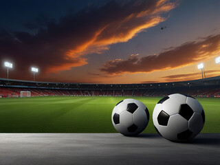 Soccer ball on the grass | Football Background HD 2024
