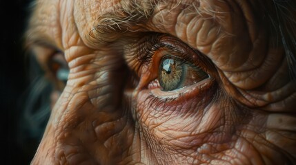 Obraz premium An old man's eye.