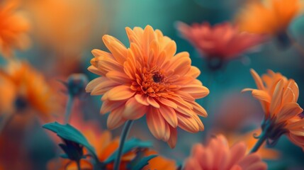 Vibrant Floral Details with Professional Color Grading Generative AI