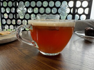 Herbal Tea in glass cup Vietnam 2024-01