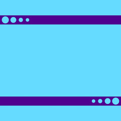 Blue background with two horizontal dark purple lines with dots design