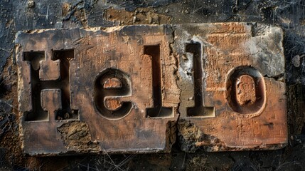 Ancient Brick Hello concept art poster.