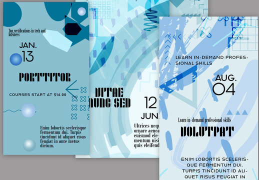 Social Media Story Post Layout Simple Geometric Shapes and Scribbles