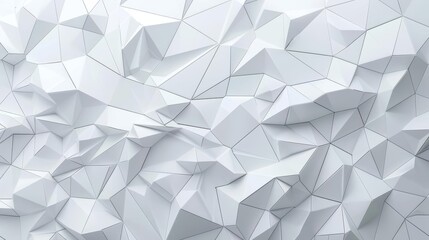 White background with geometric pattern, 3d rendering Abstract futuristic wallpaper in white color Minimalist design for banner or presentation