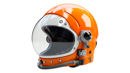 Astronaut Helmet isolated on transparent png background. Generative ai