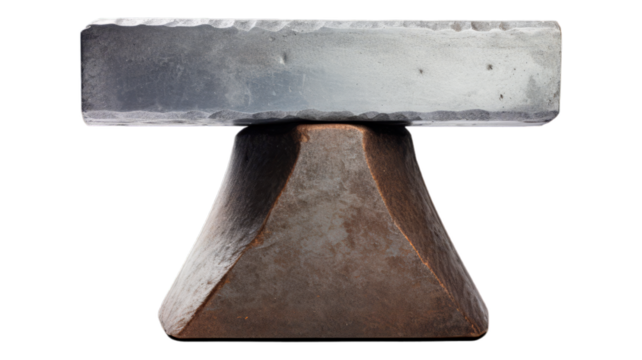 Anvil isolated on transparent png background. Generative ai