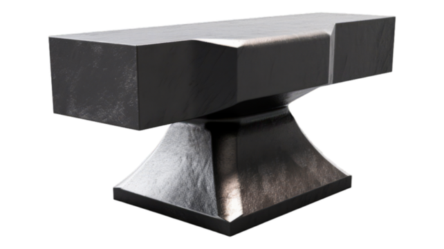 Anvil isolated on transparent png background. Generative ai