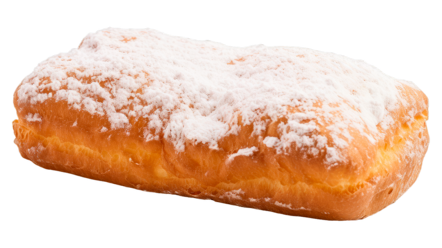 Beignet isolated on transparent png background. Generative ai