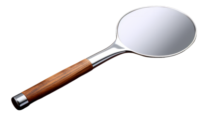 Handheld Mirror isolated on transparent png background. Generative ai