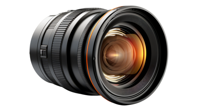 Lens isolated on transparent png background. Generative ai