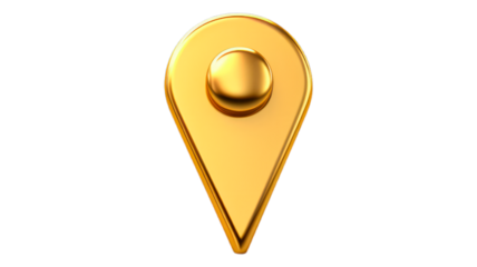 Map Pin isolated on transparent png background. Generative ai