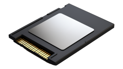 Memory Card isolated on transparent png background. Generative ai