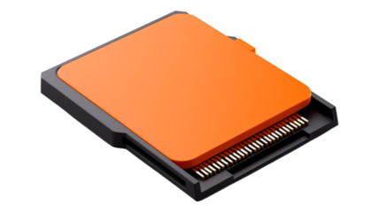 Memory Card isolated on transparent png background. Generative ai