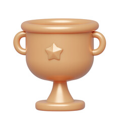 cup bronze 3D Illustration