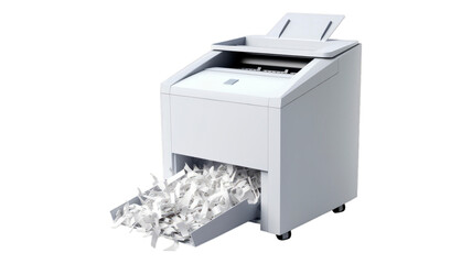 Paper Shredder isolated on transparent png background. Generative ai