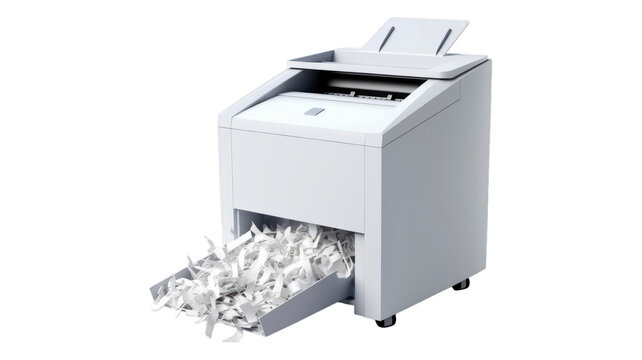 Paper Shredder isolated on transparent png background. Generative ai