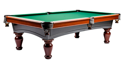 Pool Table isolated on transparent png background. Generative ai