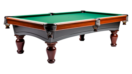 Pool Table isolated on transparent png background. Generative ai