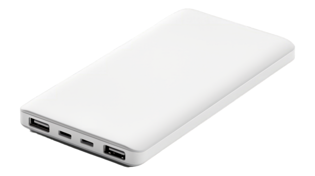 Portable Charger isolated on transparent png background. Generative ai