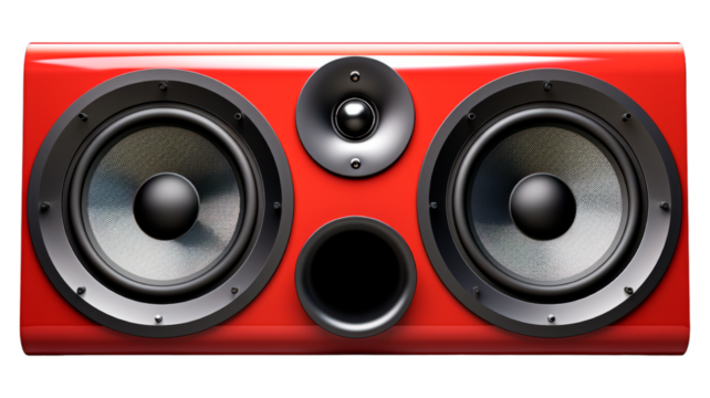 Portable Speaker isolated on transparent png background. Generative ai