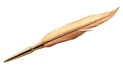 Quill Pen isolated on transparent png background. Generative ai