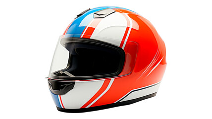 Racing Helmet isolated on transparent png background. Generative ai