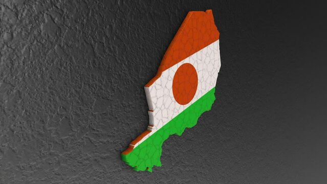 Niger map 3d. 3d map of Niger.
