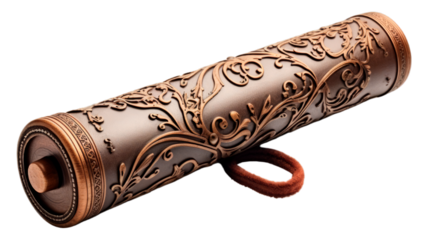 Scroll isolated on transparent png background. Generative ai